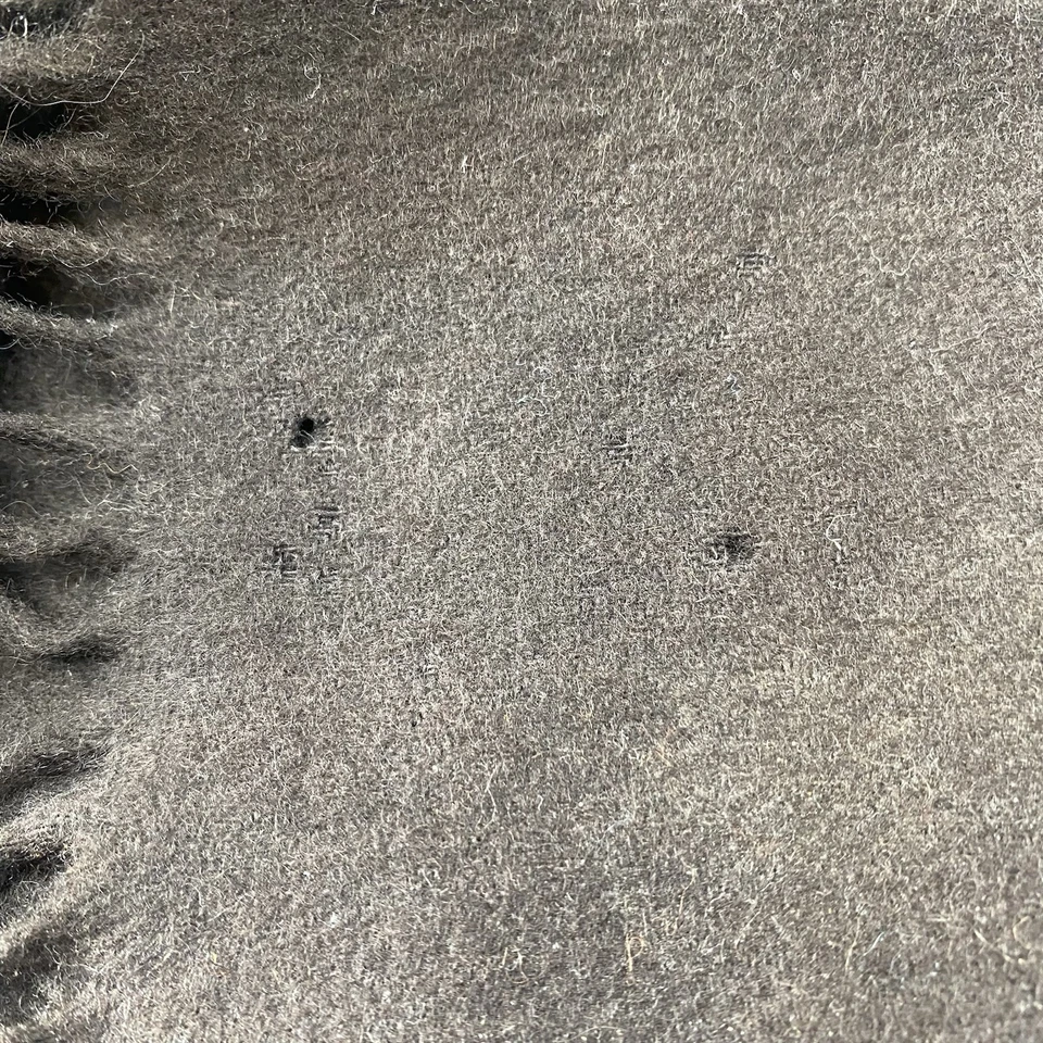 Bufanda de Invierno 100% CACHEMIRA Marrón Con Flecos Minimalista Preppy Hombres 12 X 33 Foto 4 de 4