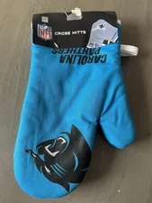 Carolina Panthers NFL Cross Mitts Oven Mitts Tailgate BBQ Grilling Fan Gear NWT