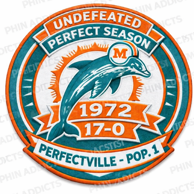 #ad *Miami Dolphins 1972 Undefeated Perfect Season Embroidered Iron Sew On Patch* $19.72