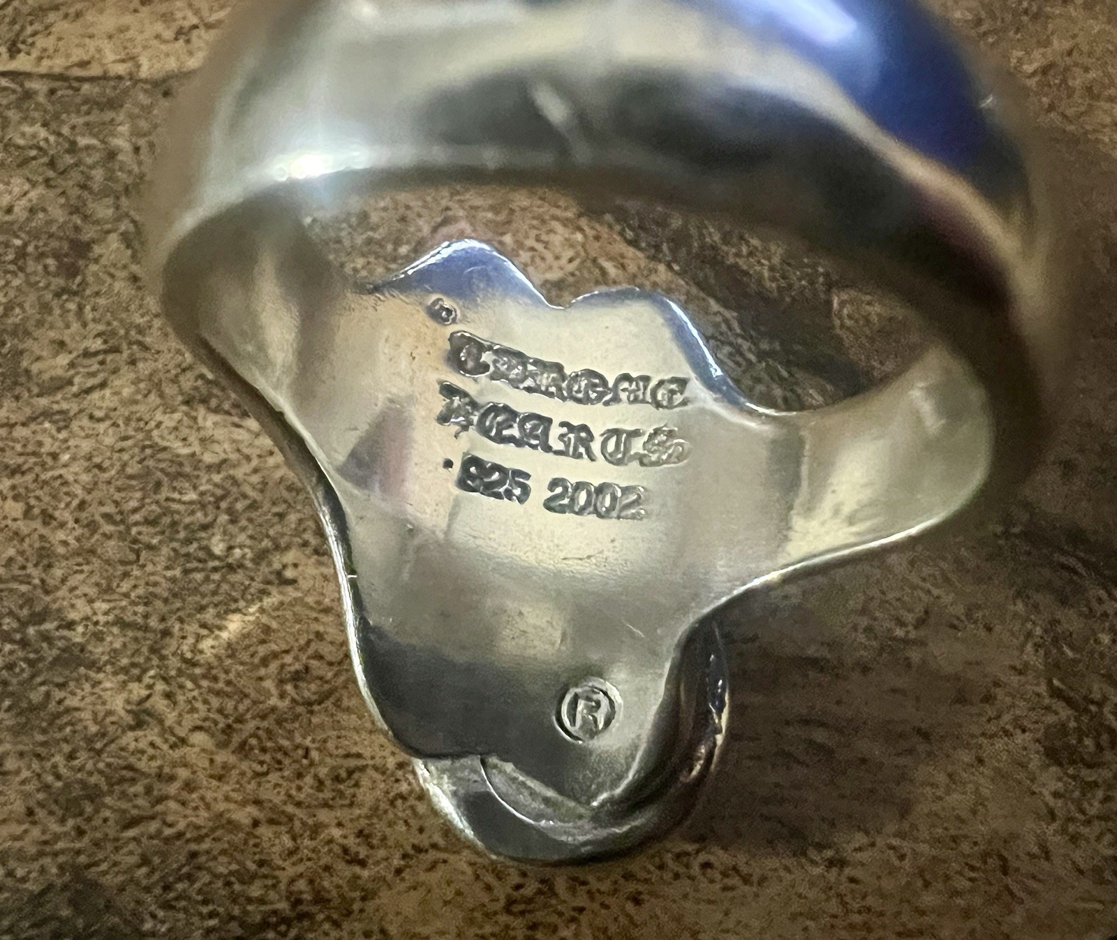 Chrome Hearts X Rolling Stones 2002  Sterling Silver Lips Tongue Ring Sz 11.75 thumbnail 5