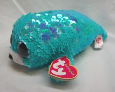 TY Beanie Boos Flippables TURQUOISE WAVES THE SEAL 7" Plush Stuffed Animal NEW