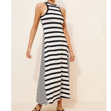 Daily Practice by Anthropologie Mixed Print Knit Midi Dress Large Pullover NWT