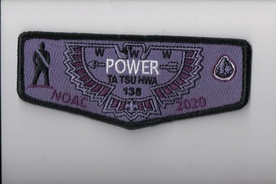Lodge 138 Ta Tsa Hwa 2020 NOAC OA flap (Purple-Power)