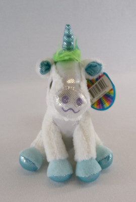 Winkeez White Rainbow Pink Glitter Eyes Unicorn Plush 8'' With Tags 2020