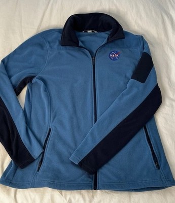 NASA Embroidered Logo Women's XL Jacket Aqua Port Authority L223 Microfleece
