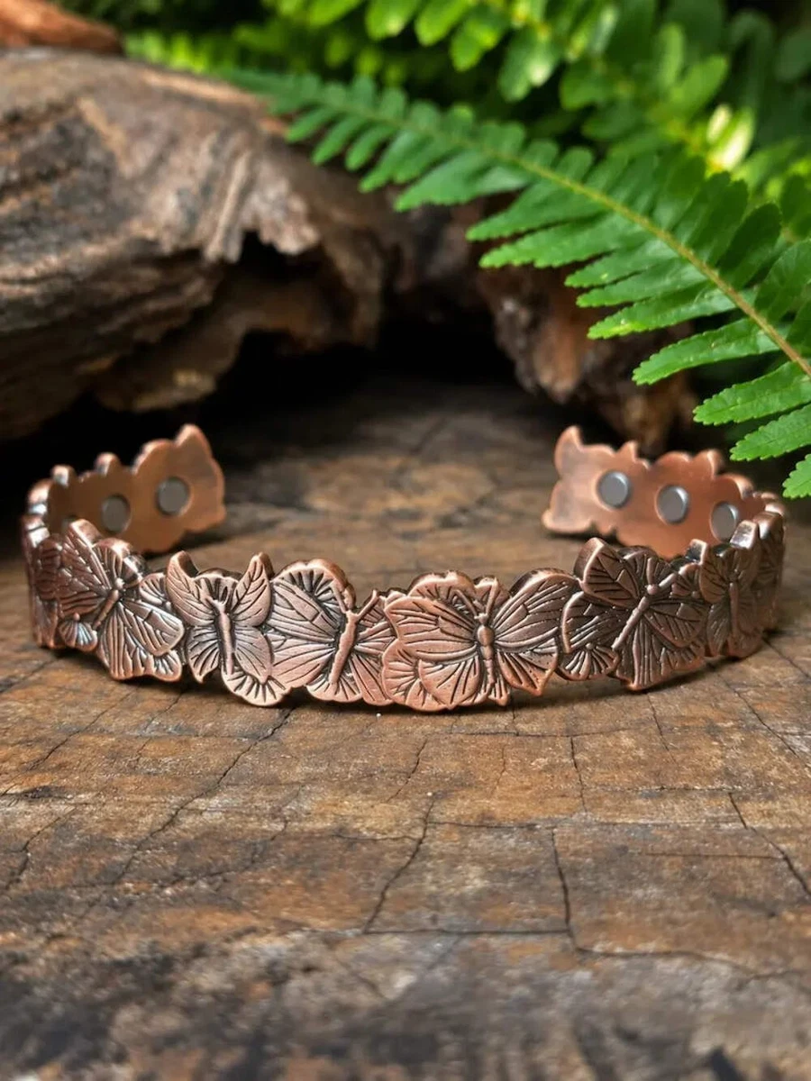 Pure Copper Magnetic Therapy Bracelet Arthritis Adjustable - Butterfly