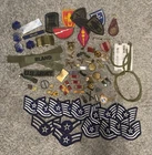 WW 2 Vintage Military lot U.S. Army Pin Badge, Emblems, Patches, Etc. Used!