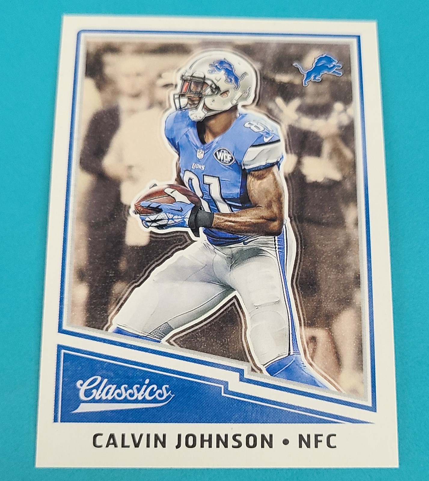 2017 Panini Classics #136 Calvin Johnson Detroit Lions FOOTBALL Card L