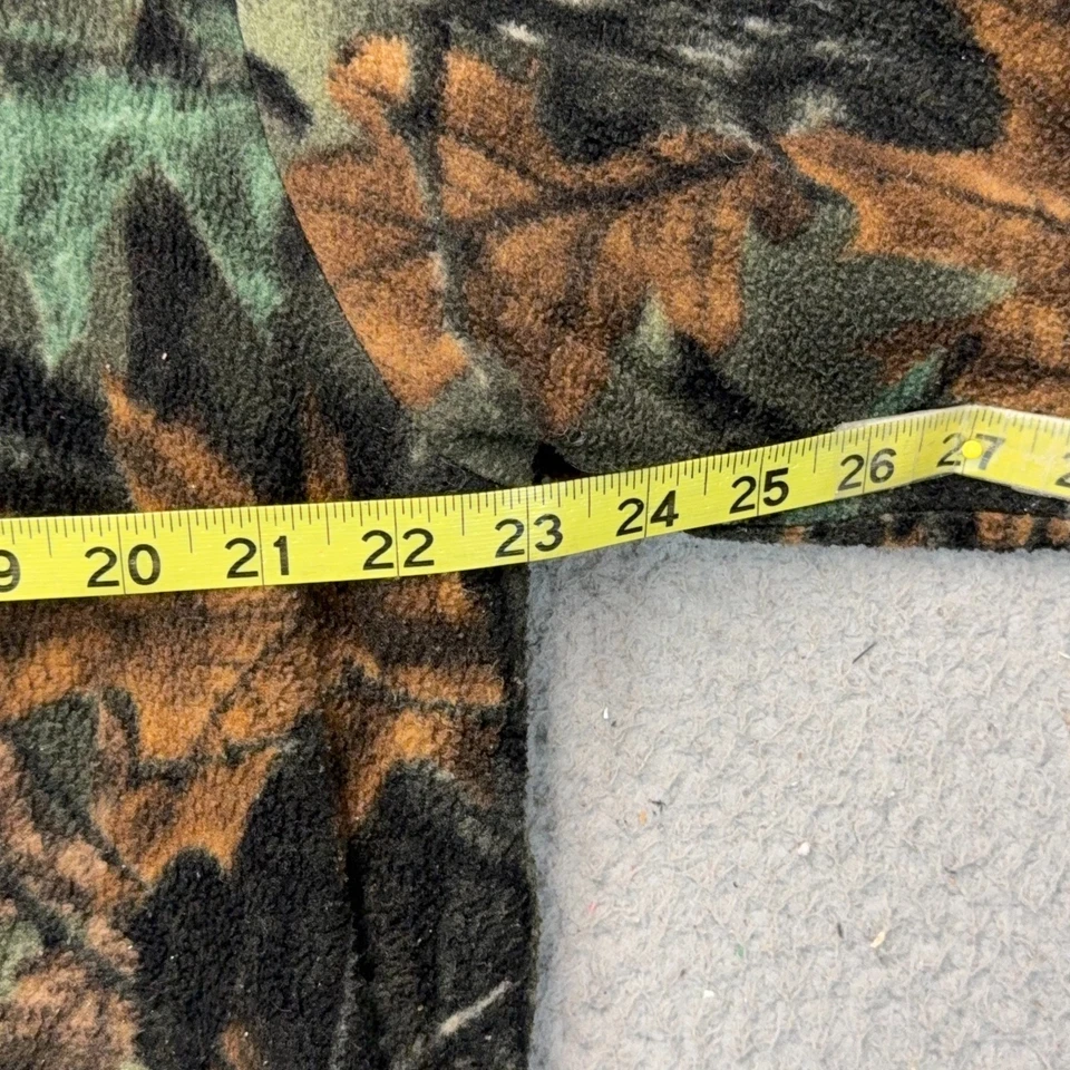 Trail Crest Reversible Jacket Mens Large Green Camo Orange Full Zip Fleece Hunt - Image 3 of 4