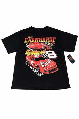 Dale Earnhardt Jr NASCAR T Shirt Men Medium Black Budweiser #8 Racing Tee NWT