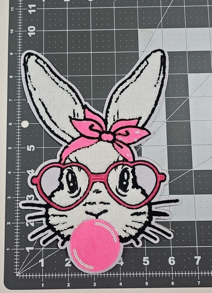 Easter Bunny Wearing Glasses Blowing Bubble Youth - Image 2 of 2