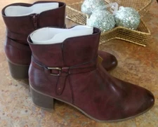 FRYE AND CO. WOMEN'S ITALIANA FAUX LEATHER BOOTIE REDWOOD COLOR SIZE 11 NIB