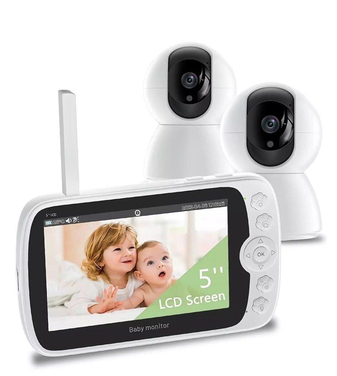 Baby Monitor IFamily Split Screen - 2 Camera System With Pan/Tilt ...