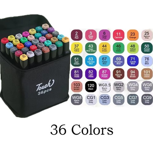 24/36/48/60/80/120/168/262 Colors Drawing Markers Dual Tip Permanent Art Sketch - Picture 10 of 19