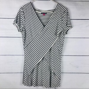 vince camuto black and white blouse