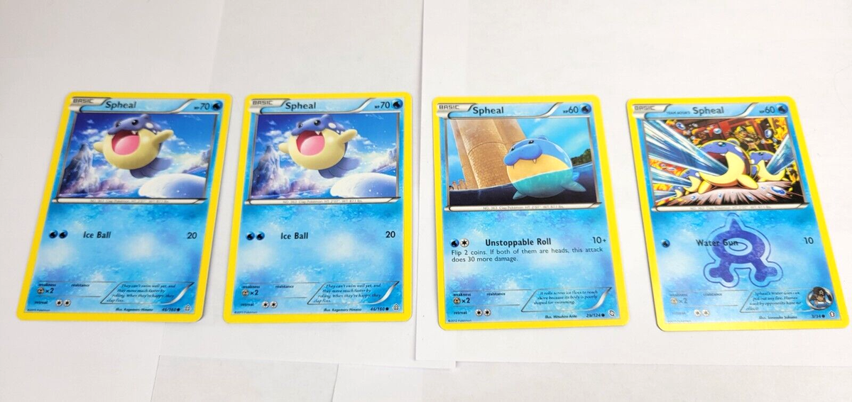 Spheal Pokemon Card TCG Lot Set of 4 Water Type For Decks Team Aqua's | eBay
