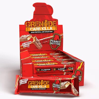 Grenade CARB KILLA High Protein Low Sugar Bar | 22g Proteinriegel - Erdnussbutter