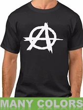 Anarchy T Shirt Reject Hierarchy Freedom Tee Leaderlessness Anarchism T-Shirt