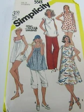 Vintage Simplicity Maternity Pattern 5513 Size 12 Top Pants Dress Shorts 31688