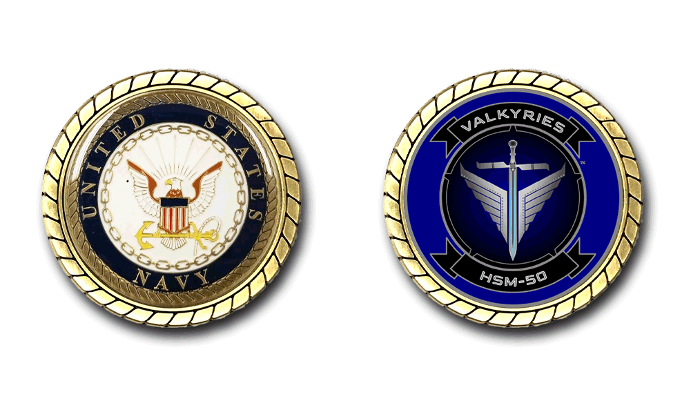 HSM-50 Valkyries US Navy Challenge Coin Officially Licensed US Navy