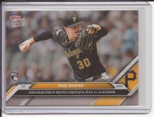 RARE PAUL SKENES 2024 Topps Now Rookie Card #407 Multiple Starts 6+ IP 0 H 11+ K