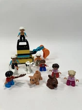 Lego Duplo Mini-figure Fun Lot / Excavator  & Workers / Farm Animals