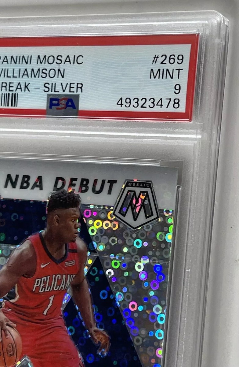 2019 Panini Mosaic Zion Williamson RC NBA Debut Fast Break Disco