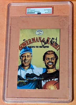 Phil Knight PSA Autographed Signed Photo w/ Bill Bowerman Blue