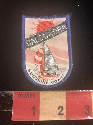 Boating Sail Boat CALOUNDRA Sunshine Coast Australia Woven Patch 94E8