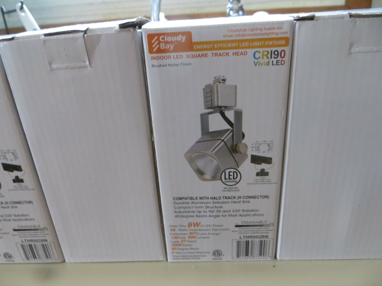 Cloudy Bay Indoor Led Square Track Head CR190 Vivid Led 600 Lumens NIB