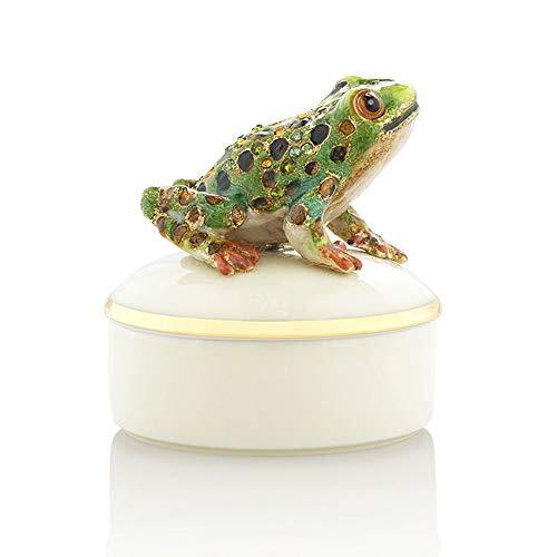 Jay Strongwater - Caja redonda de porcelana - Mac Frog - Imagen 2 de 5