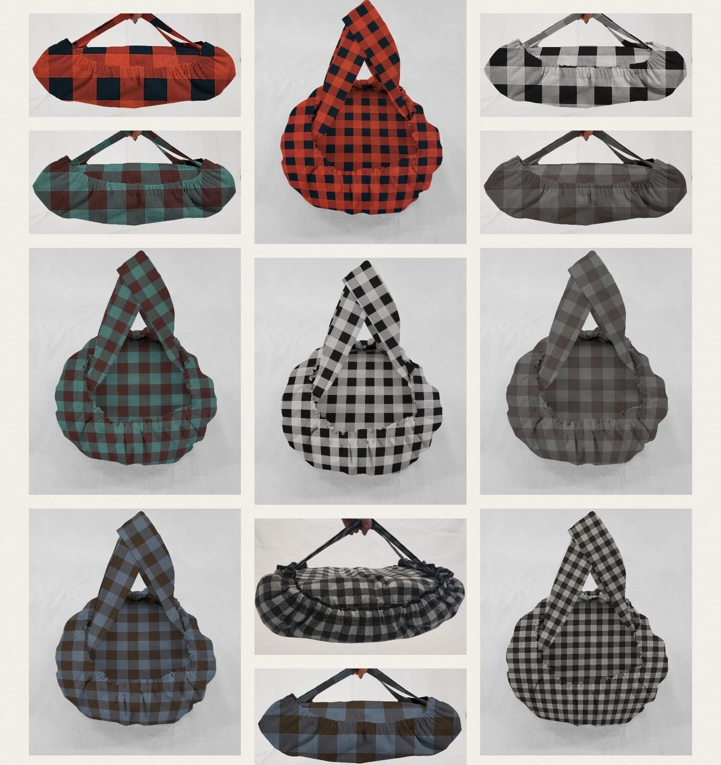 Buffalo Check Plaid Casserole Baking Pan or Pie Plate Cozy and Carrier (6 Colors