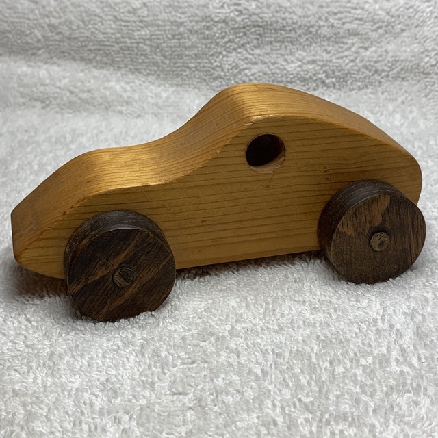 Small Handmade Wooden Sports Car Wooden Wheels And Axles eBay