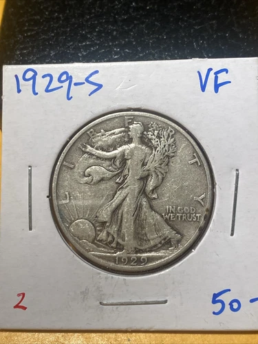 1929-S Walking Liberty Half VF
