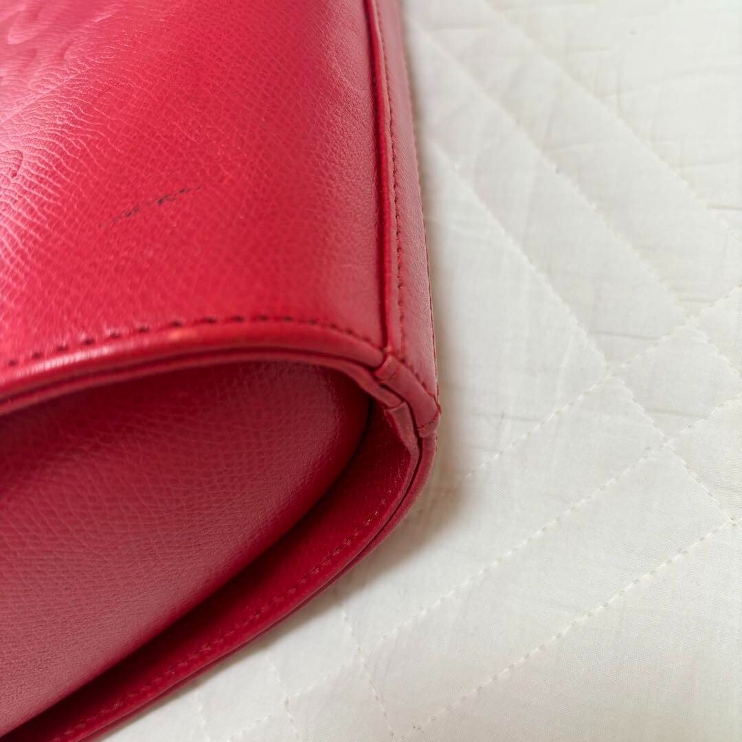 Borsa a tracolla YVES SAINT LAURENT rossa arabesca vintage YSL pelle borsetta donna!