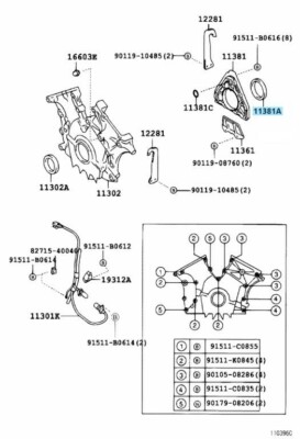 TOYOTA LEXUS OEM Crankshaft Seal 1GZ-FE 1UZ-FE 1UR-FSE 2UR-FSE 2UR
