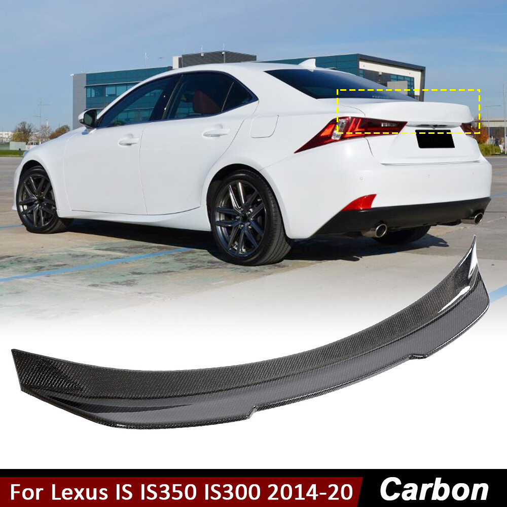 For Lexus IS IS350 IS300 2014-20 REAL CARBON FIBER Rear Trunk Spoiler Boot Wing