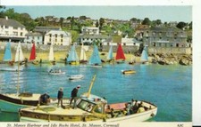 Cornwall Postcard - St Mawes Harbour and Idle Rocks Hotel St Mawes - Ref 16928A
