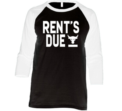 Rent's Due Training Workout Gym The Rock Fan Raglan 3/4 Sleeve