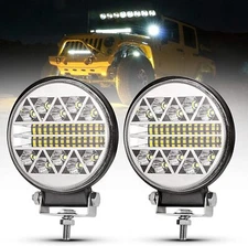 4 Inch LED Light Pods,2 Pcs Round Tractor Work Light Spot Flood Driving