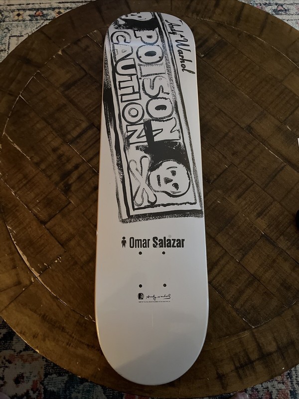 Andy Warhol Omar Salazar Caution Poison Alien Workshop B&W Ad Series Skateboard