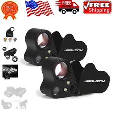 Durable 2 Pack Jewelers Loupe Magnifiers with LED Light - Ideal for Collectibles