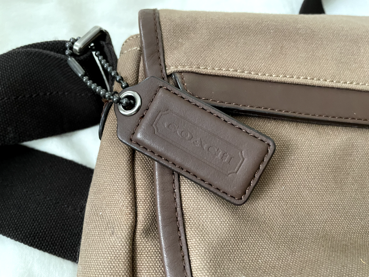 COACH Camden Canvas Brown Canvas Messenger Bag 70829-NICE | eBay