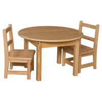 Wood Designs Round Table And Chair Set, Brown, 36 Diam. X 21h In. on sale Wood Designs Round Table And Chair Set, Brown, 36 Diam. X 21h In. on sale
