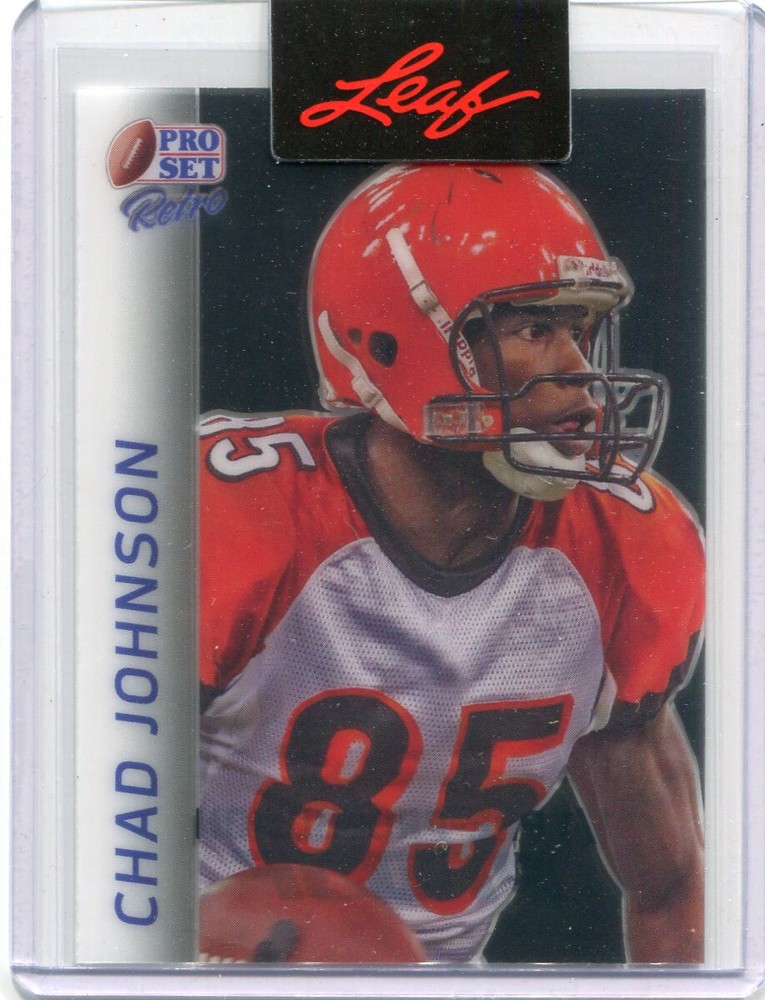 2024 Leaf Pro Set Metal Football Retro Clear Black Proof Chad Johnson 1/1