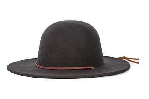 Tiller Wide Brim Felt Fedora Hat, black 