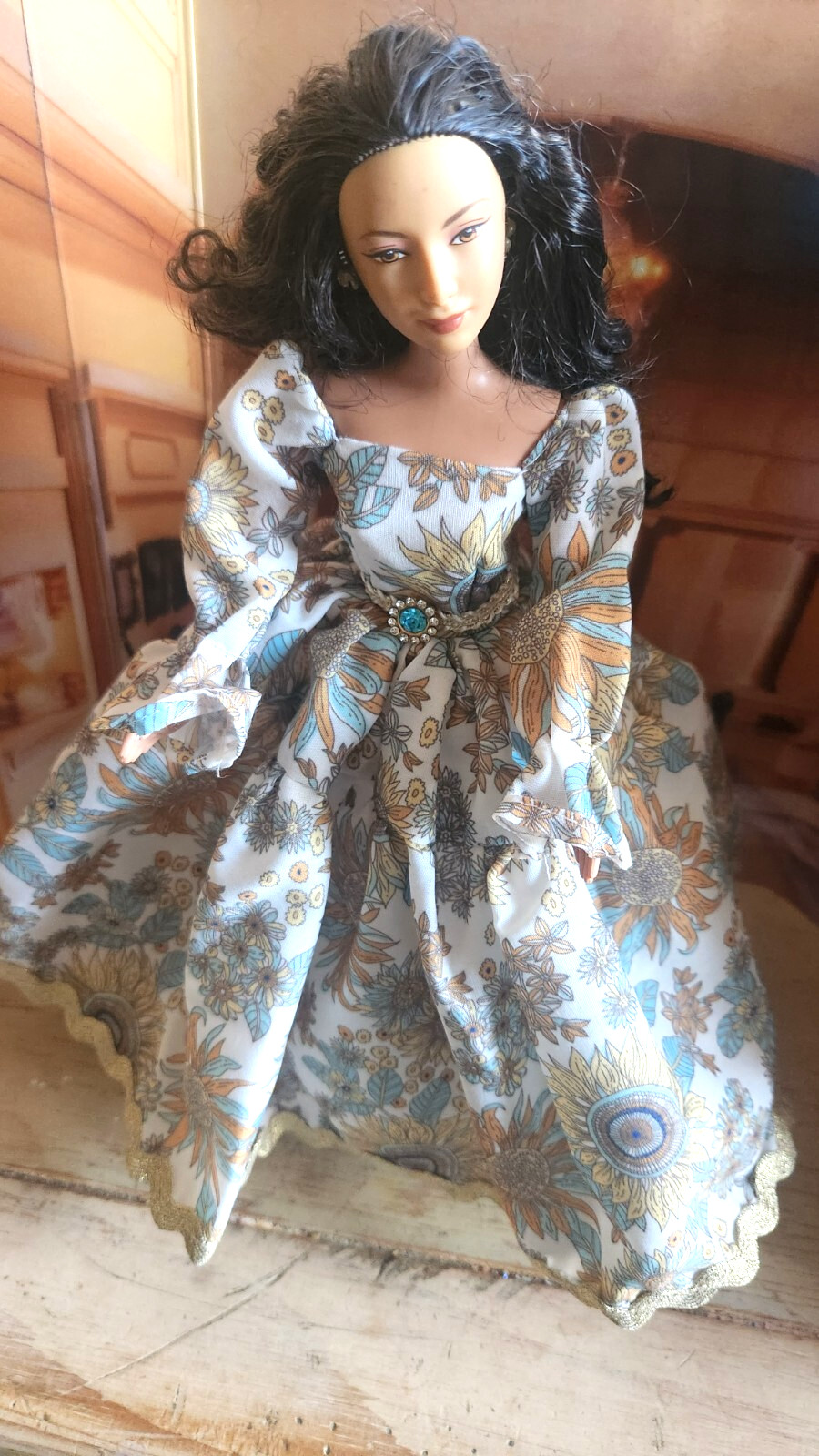 SUNDAY Floral Print DRESS Fits Barbie Vintage and Model Muse Body