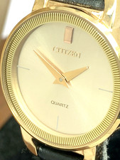 Citizen Women's Watch 9627-S117909 Quartz Gold Petite 26mm Black Leather Band