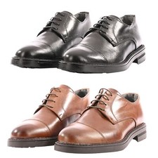 Men's Elegant Leather Lace Up Derby Shoes Made in Italy Classic