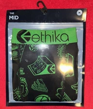 ETHIKA Men’s Medium (M) The Mid Boxer Brief Every Damn Day Print 